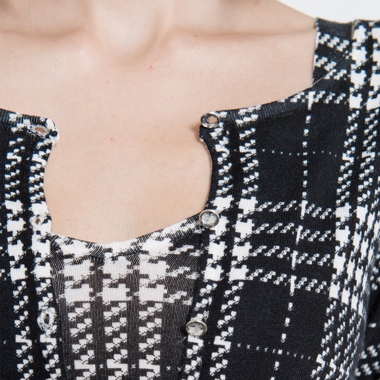 【Silvian Heach兩件式針織格紋背心和外套