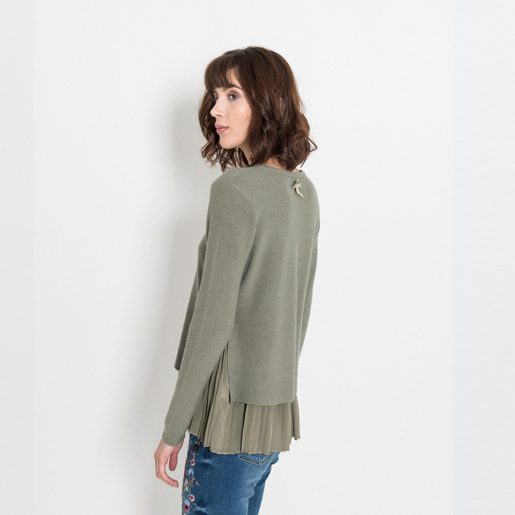 【Silvian Heach]假兩件長袖針織衫