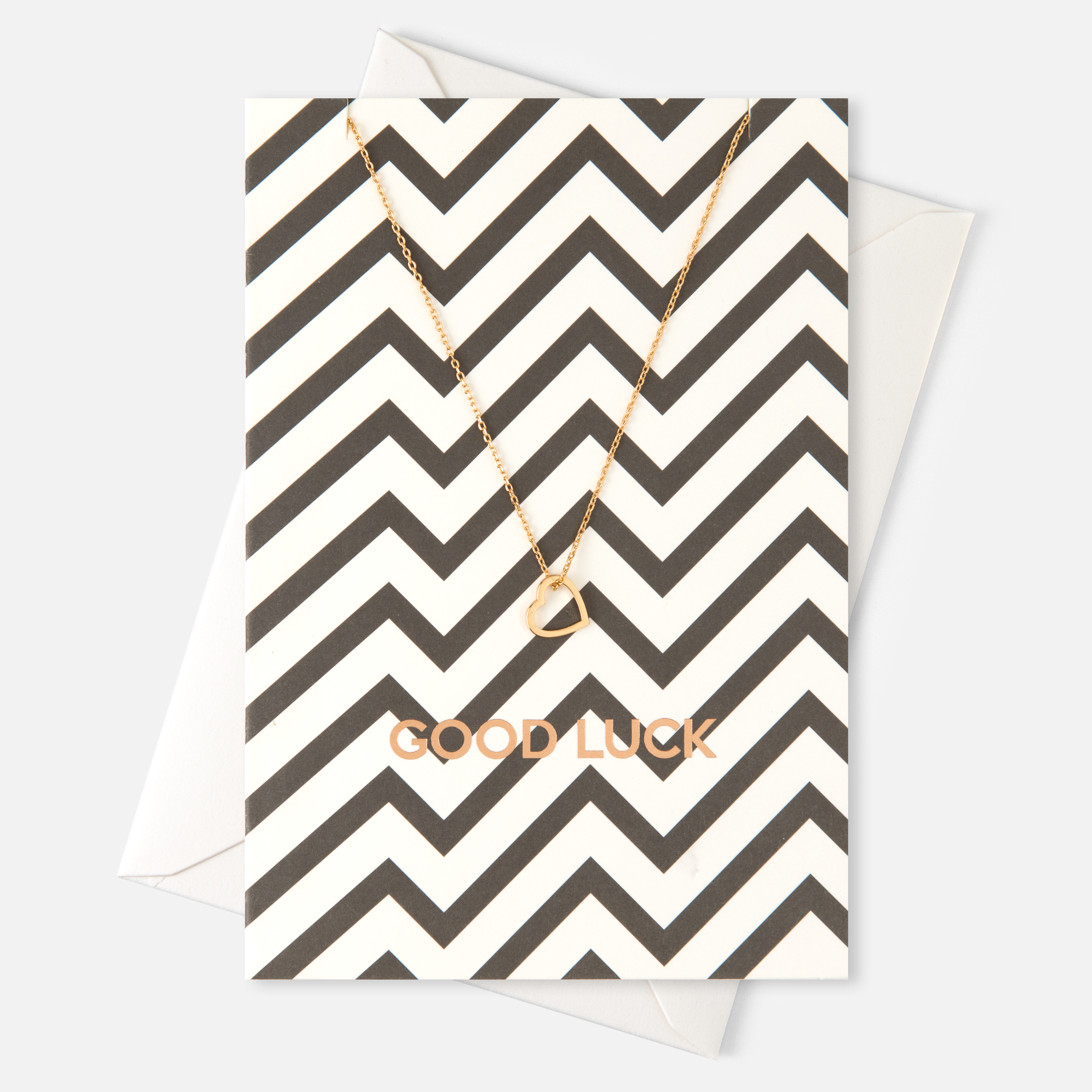 Orelia | 愛心項鍊 x 黑白曲折卡片