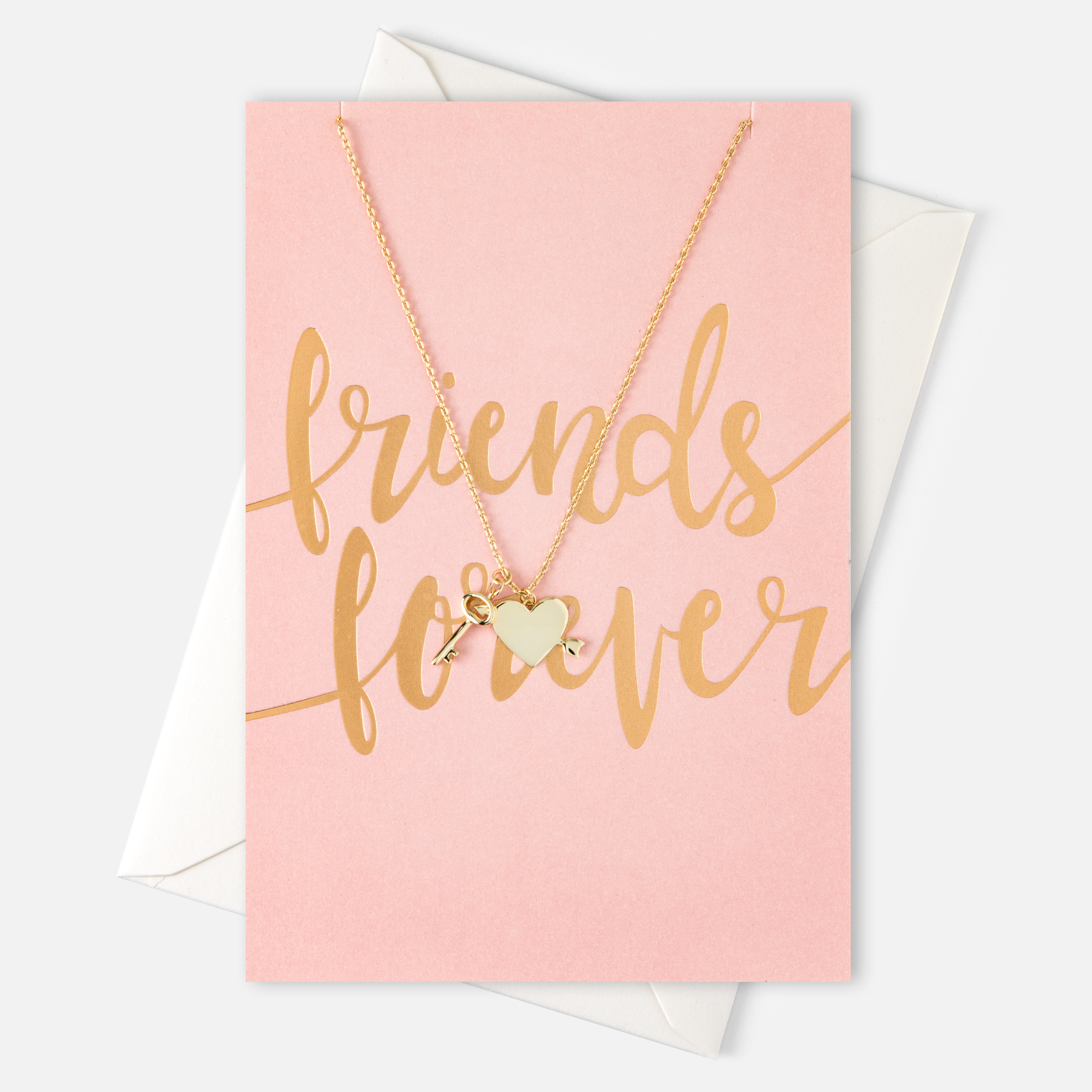 Orelia | 愛心鑰匙項鍊 x 好友萬歲卡片