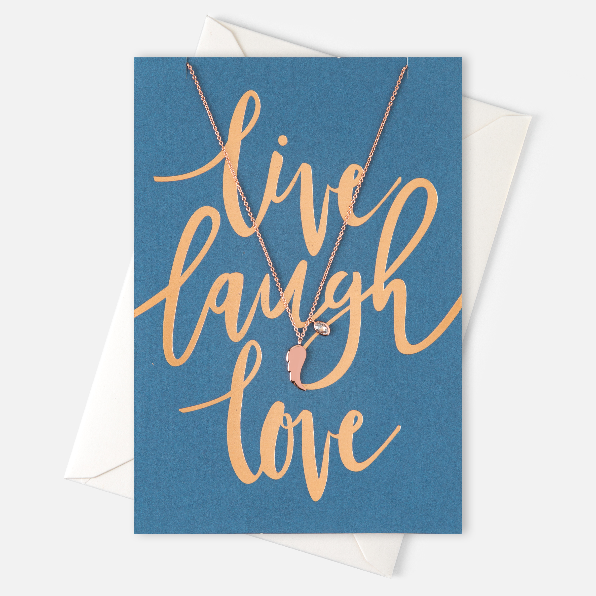 Orelia | 翅膀項鍊 x 歡笑與愛卡片