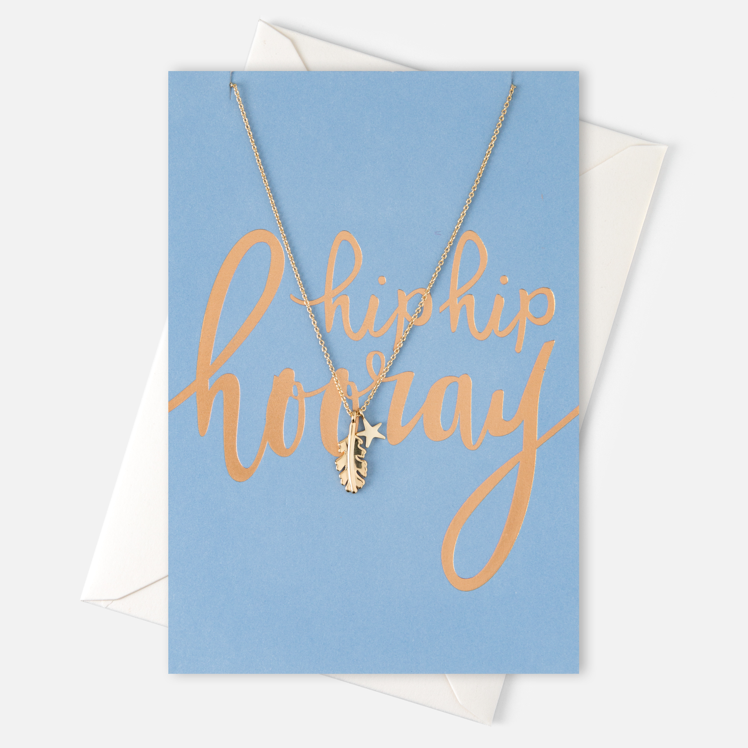 Orelia | 羽毛星星項鍊 x 耶耶萬歲卡片