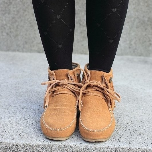 牛皮麻花辮流蘇鉚釘短靴