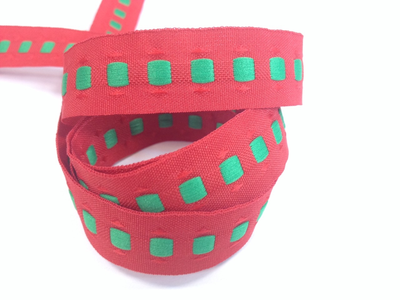 綠紅方磚提花/15mm