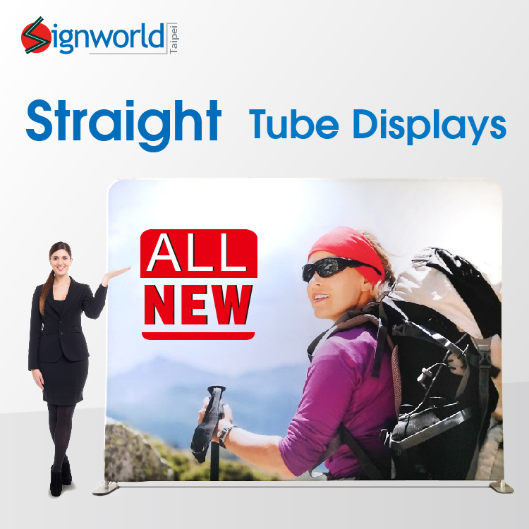 straight tube banner stand