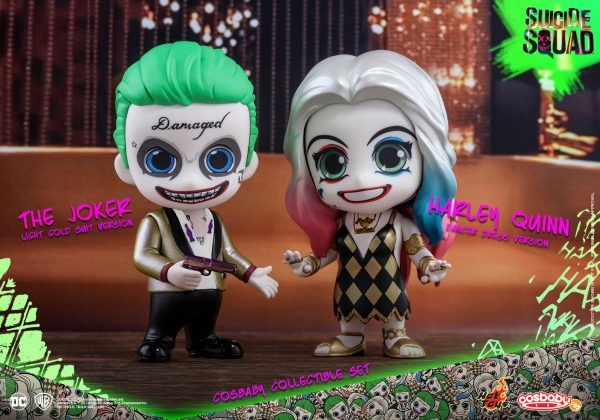 Hot Toys Gold Suit Dance Dress joker & Harley Cosbaby