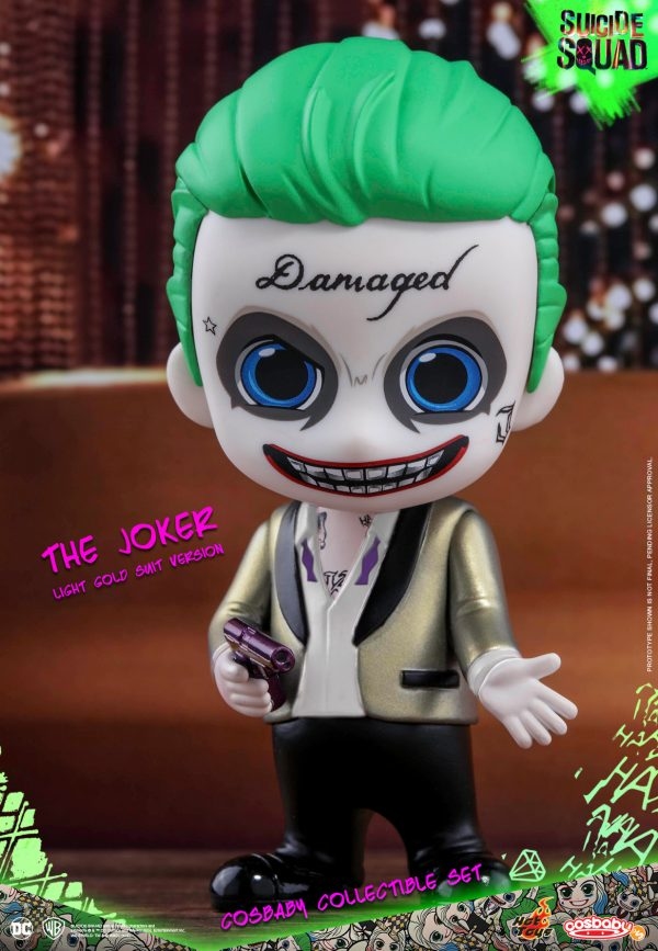 Hot Toys Gold Suit Dance Dress joker & Harley Cosbaby