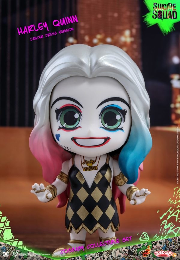 Hot Toys Gold Suit Dance Dress joker & Harley Cosbaby