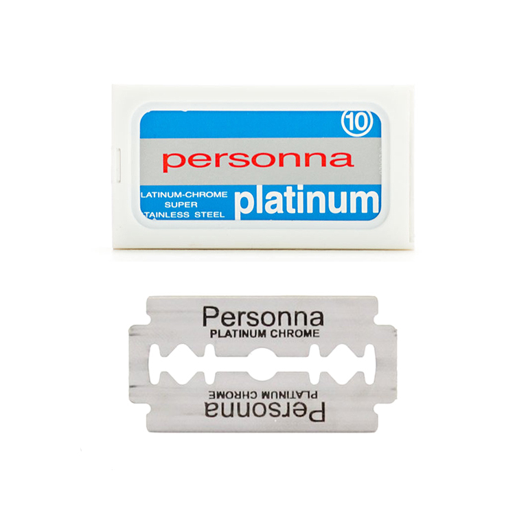 美國 Personna - 超級白金 雙面刮鬍刀片（10片裝 / 通用傳統復古雙刃安全刮鬍刀）