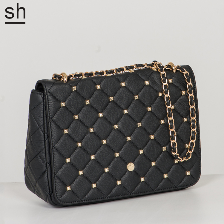 【SH】肩背包 經典菱格小金珠肩背鍊包