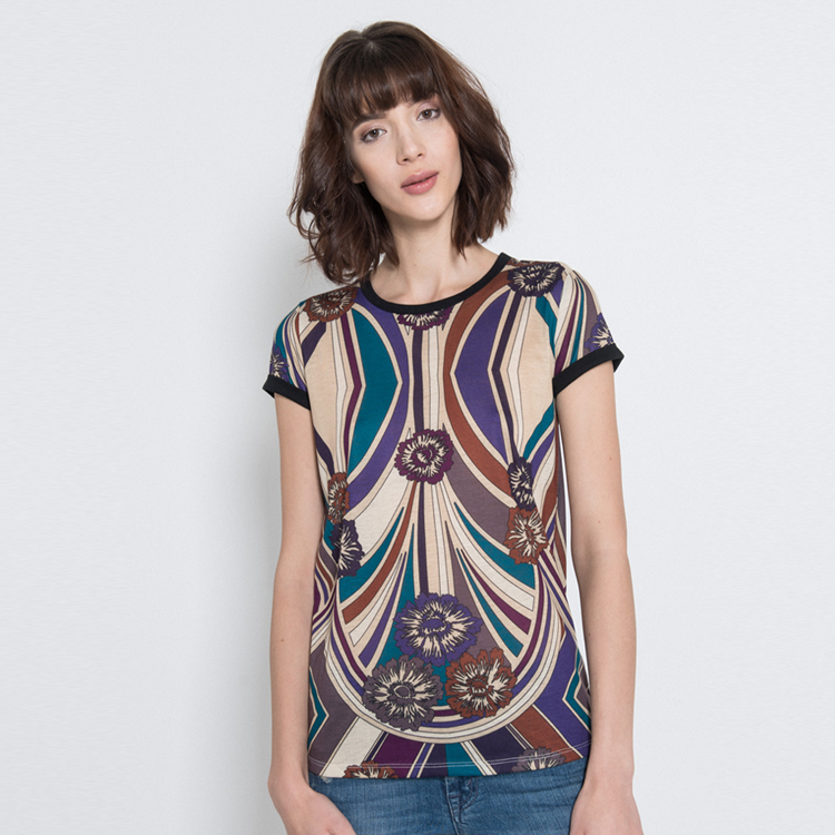 【SILVIAN HEACH】古典對稱花版短袖T恤