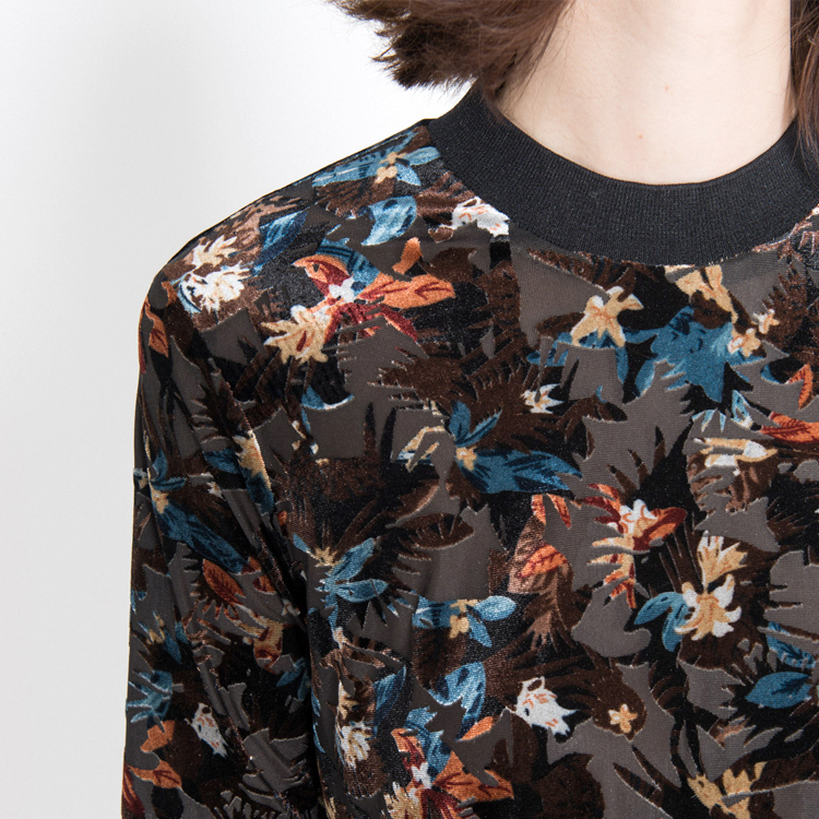 【SILVIAN HEACH】植絨印花短版長袖上衣