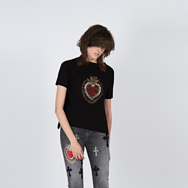 【SILVIAN HEACH】發光的愛心短袖T恤