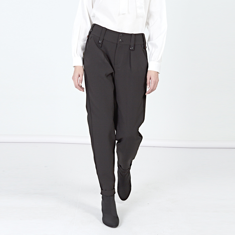 【SILVIAN HEACH】高腰釦子直筒褲