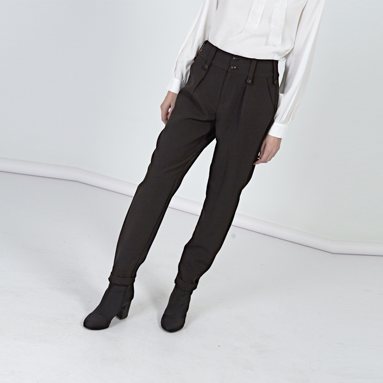 【SILVIAN HEACH】高腰釦子直筒褲