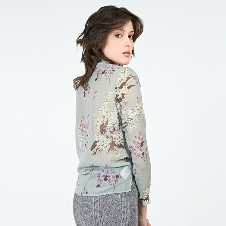 【SILVIAN HEACH】綠色花卉領結襯衫