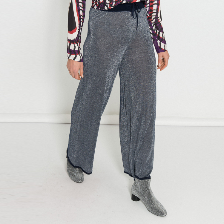 【SILVIAN HEACH】灰色針織寬版褲