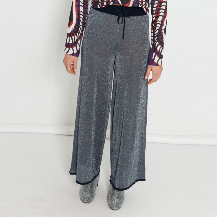 【SILVIAN HEACH】灰色針織寬版褲