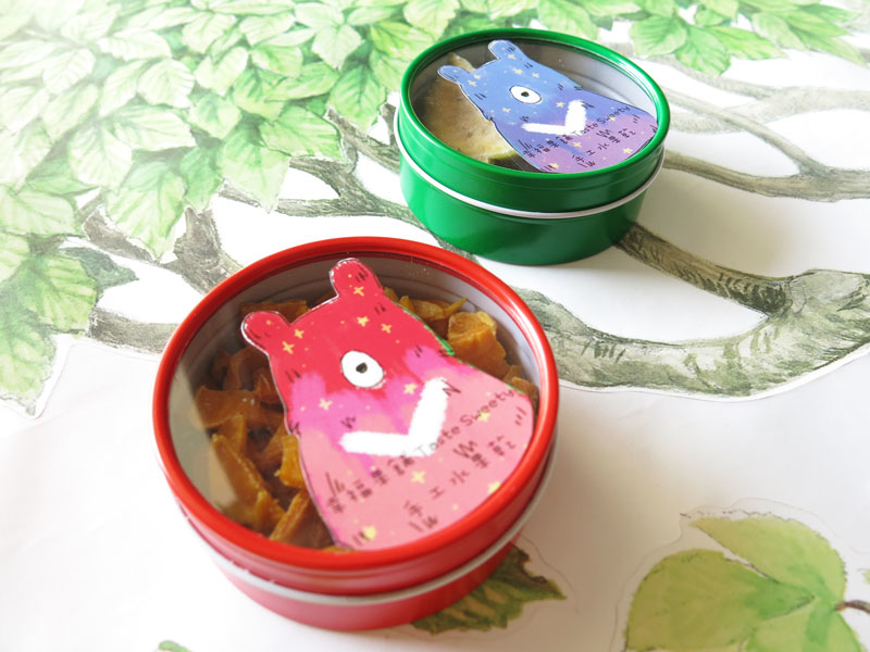 聖誕款金屬小圓盒小巧水果乾