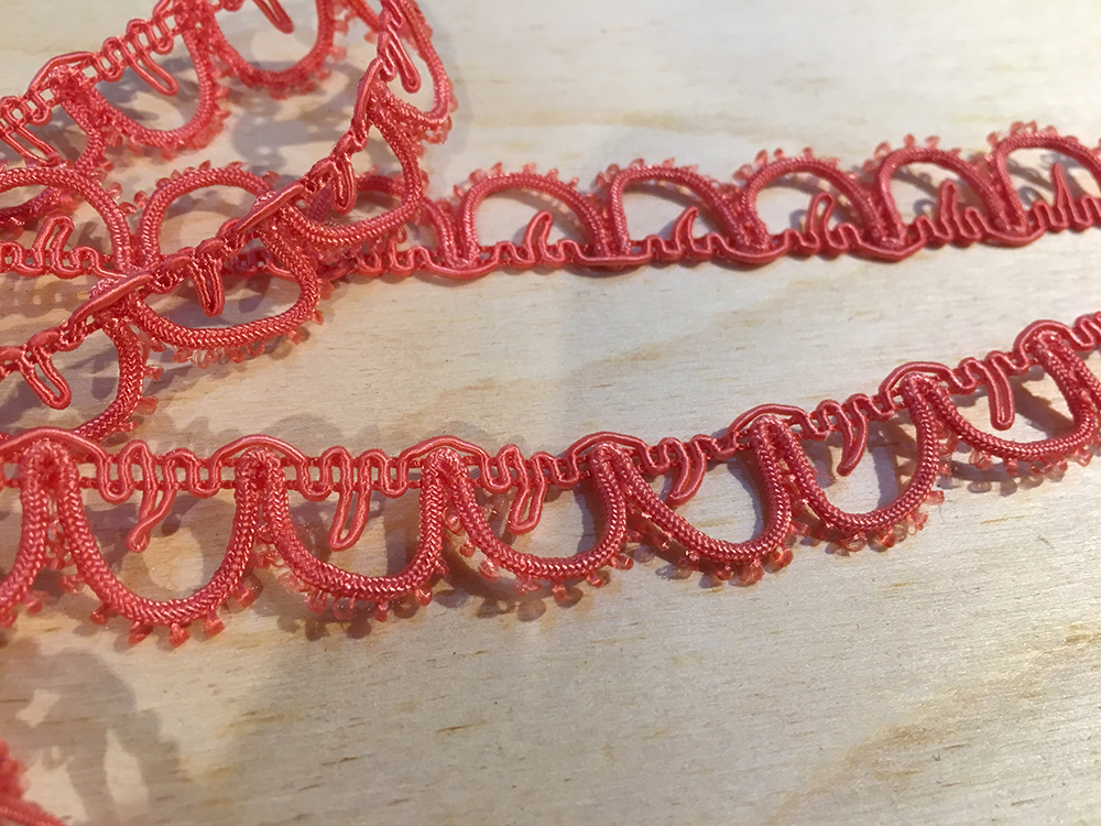 花飾織帶180/山形圓圈邊