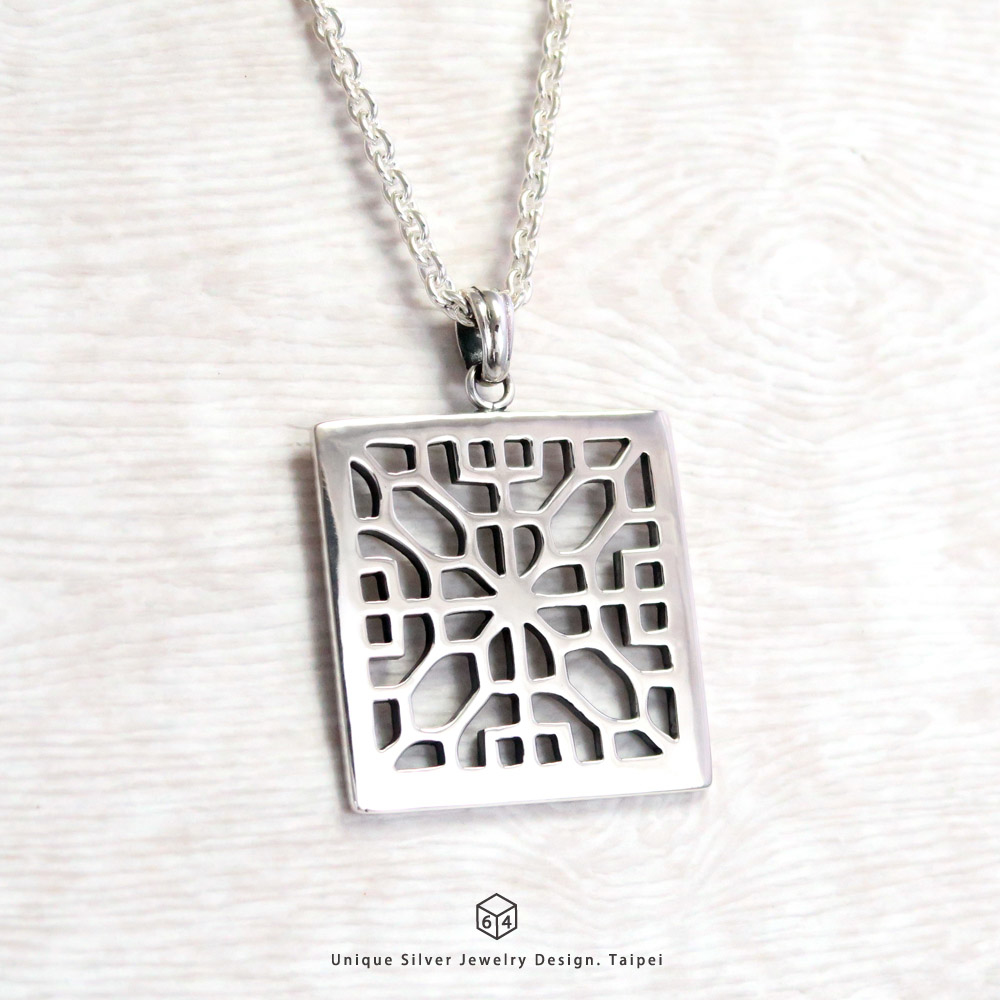 窗花 平安窗(大) 925純銀項鍊-ART64