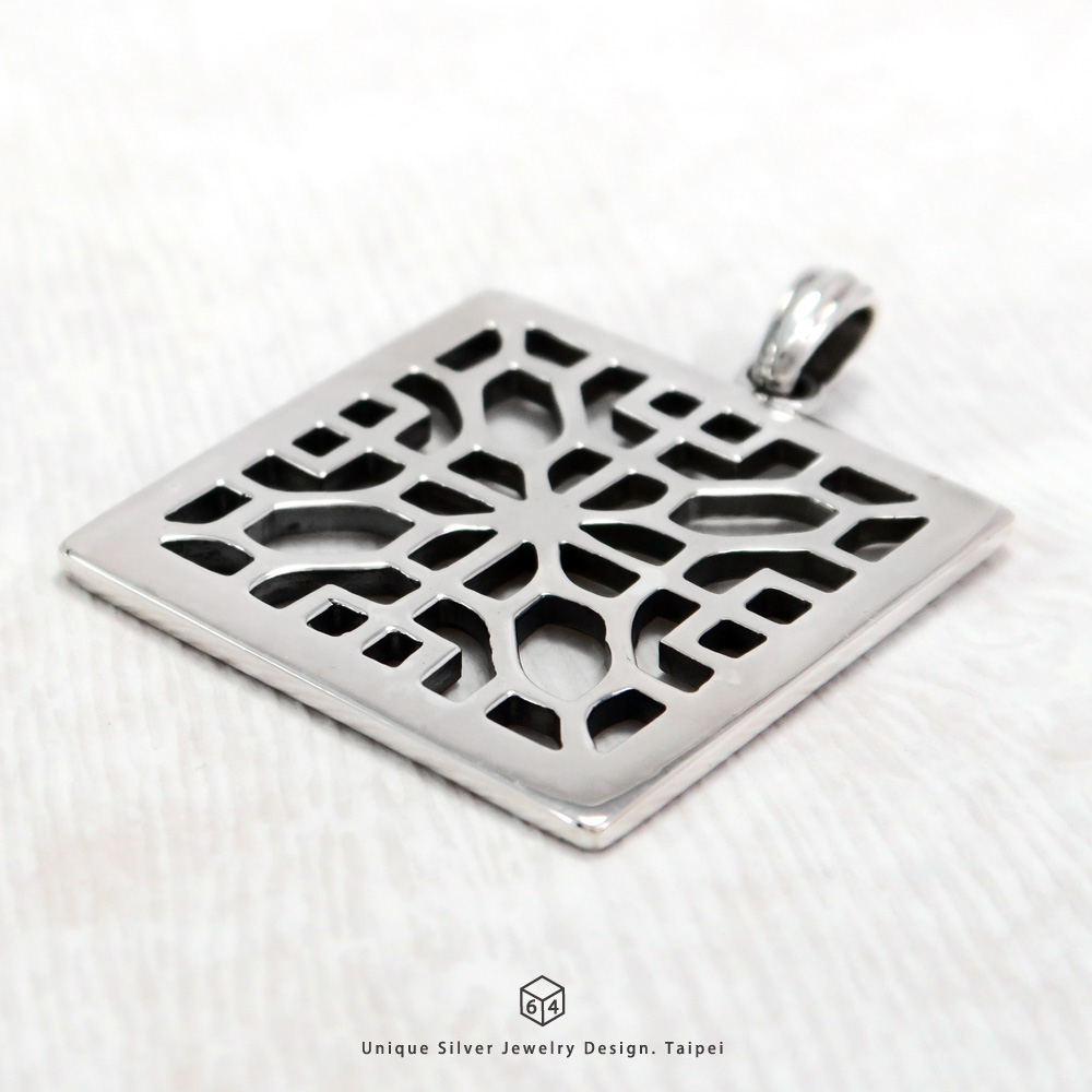 窗花 平安窗(大) 925純銀項鍊-ART64