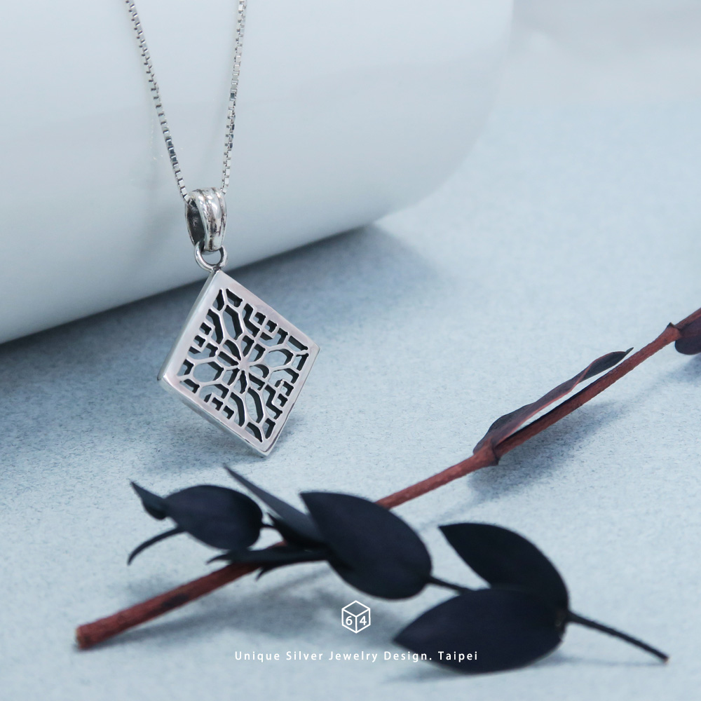 窗花 平安窗(小) 925純銀項鍊-ART64