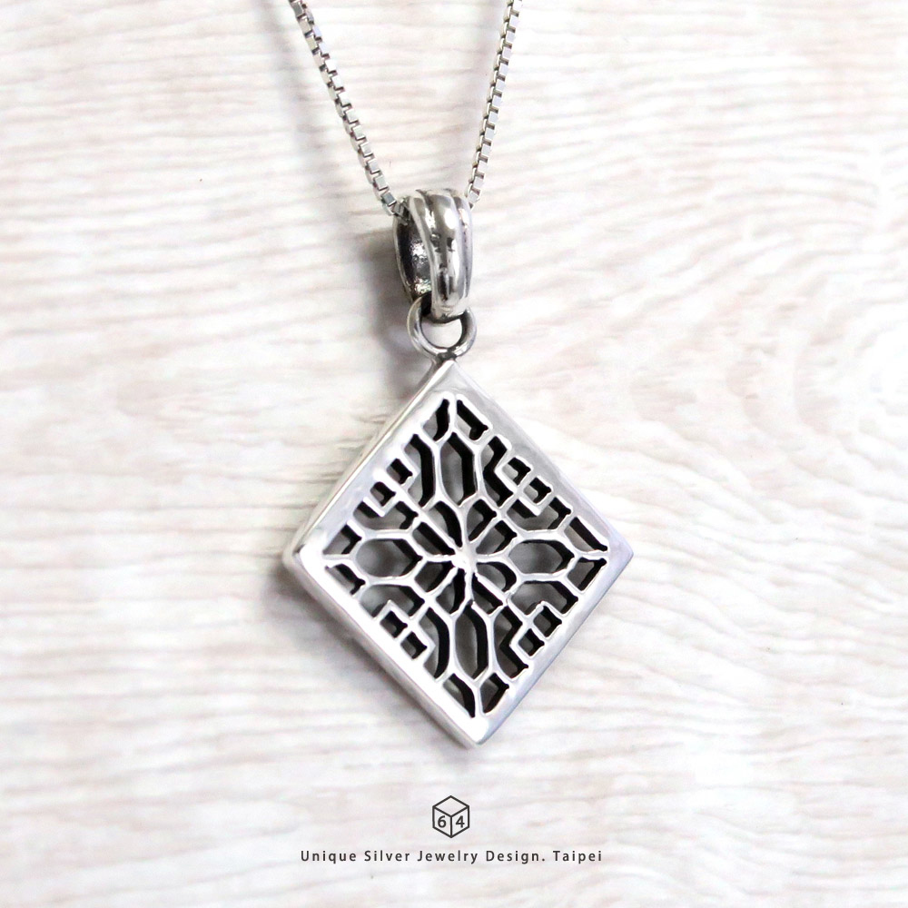 窗花 平安窗(小) 925純銀項鍊-ART64