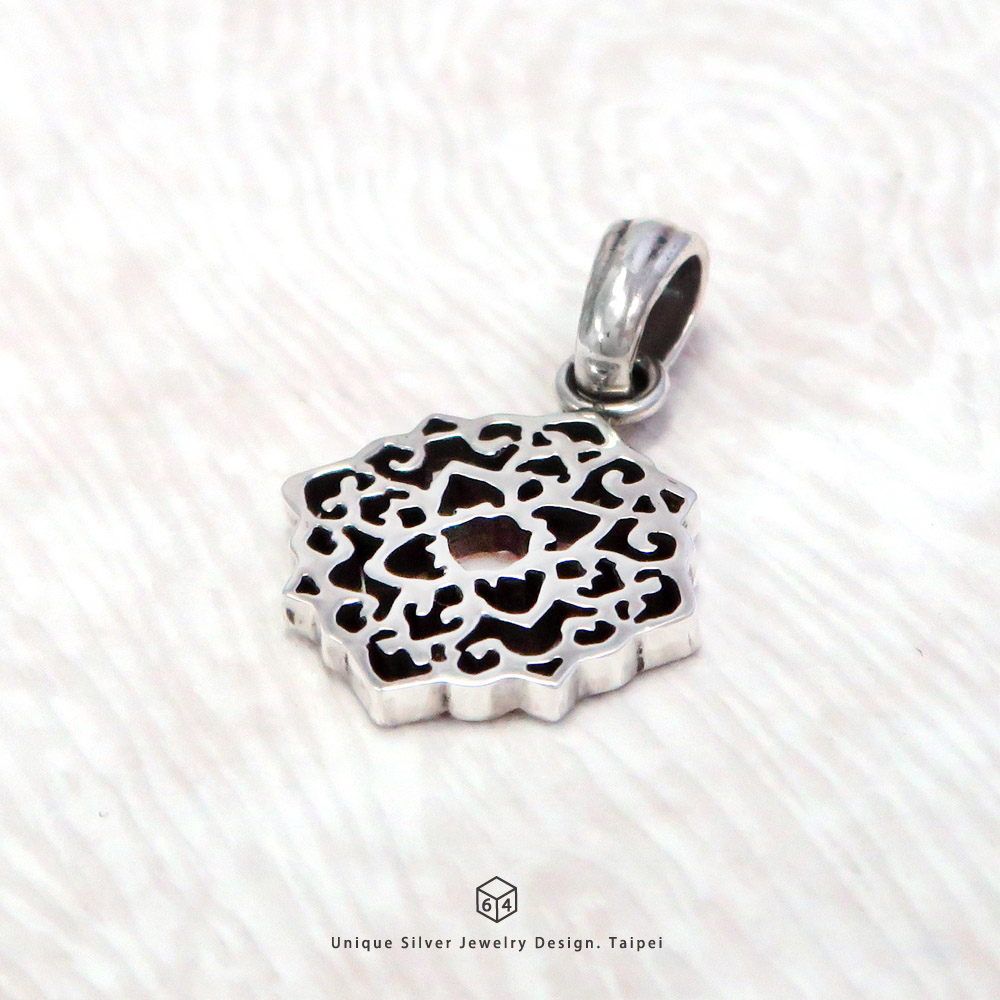 窗花 富貴窗(小) 925純銀項鍊-ART64