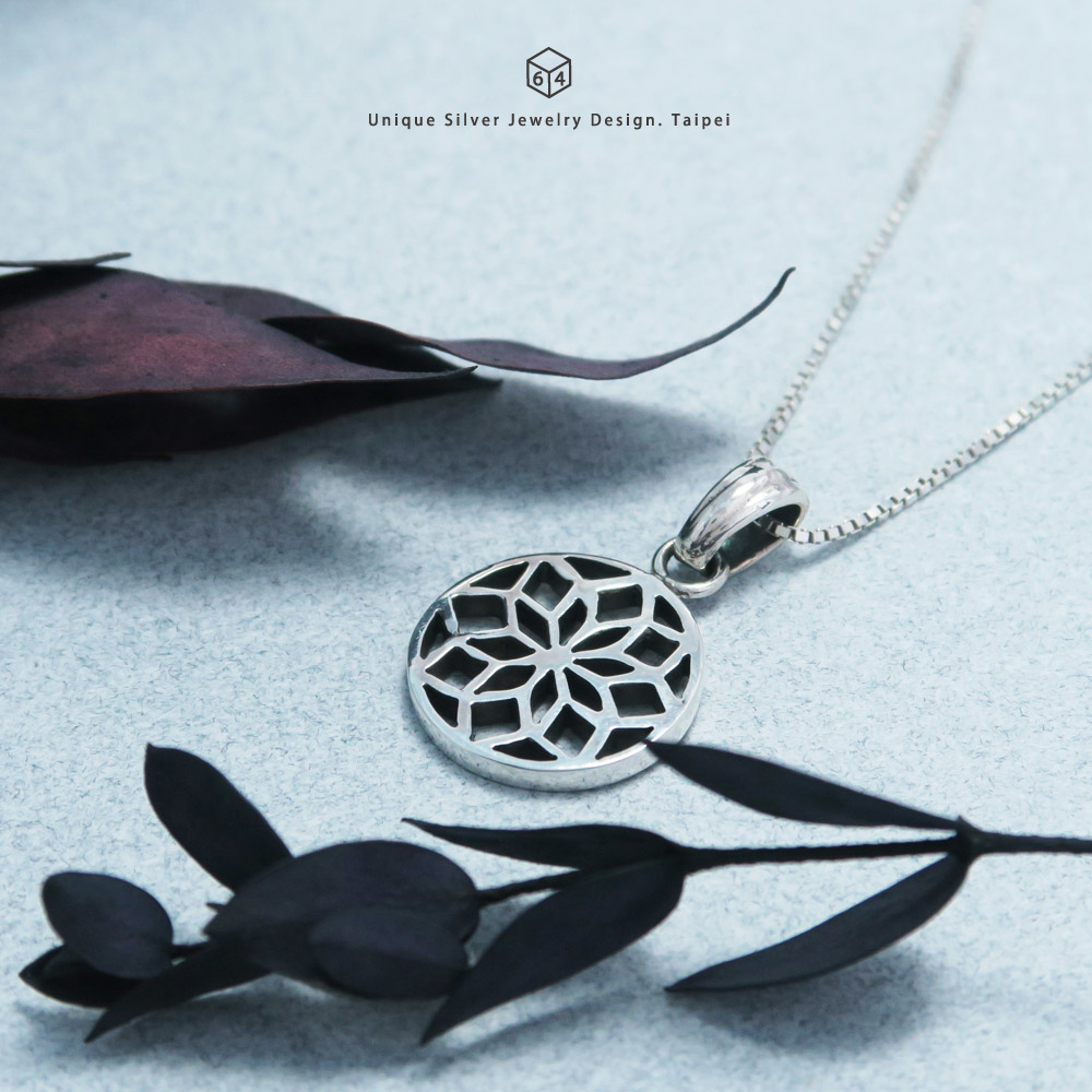 窗花 加官窗(小) 925純銀項鍊-ART64