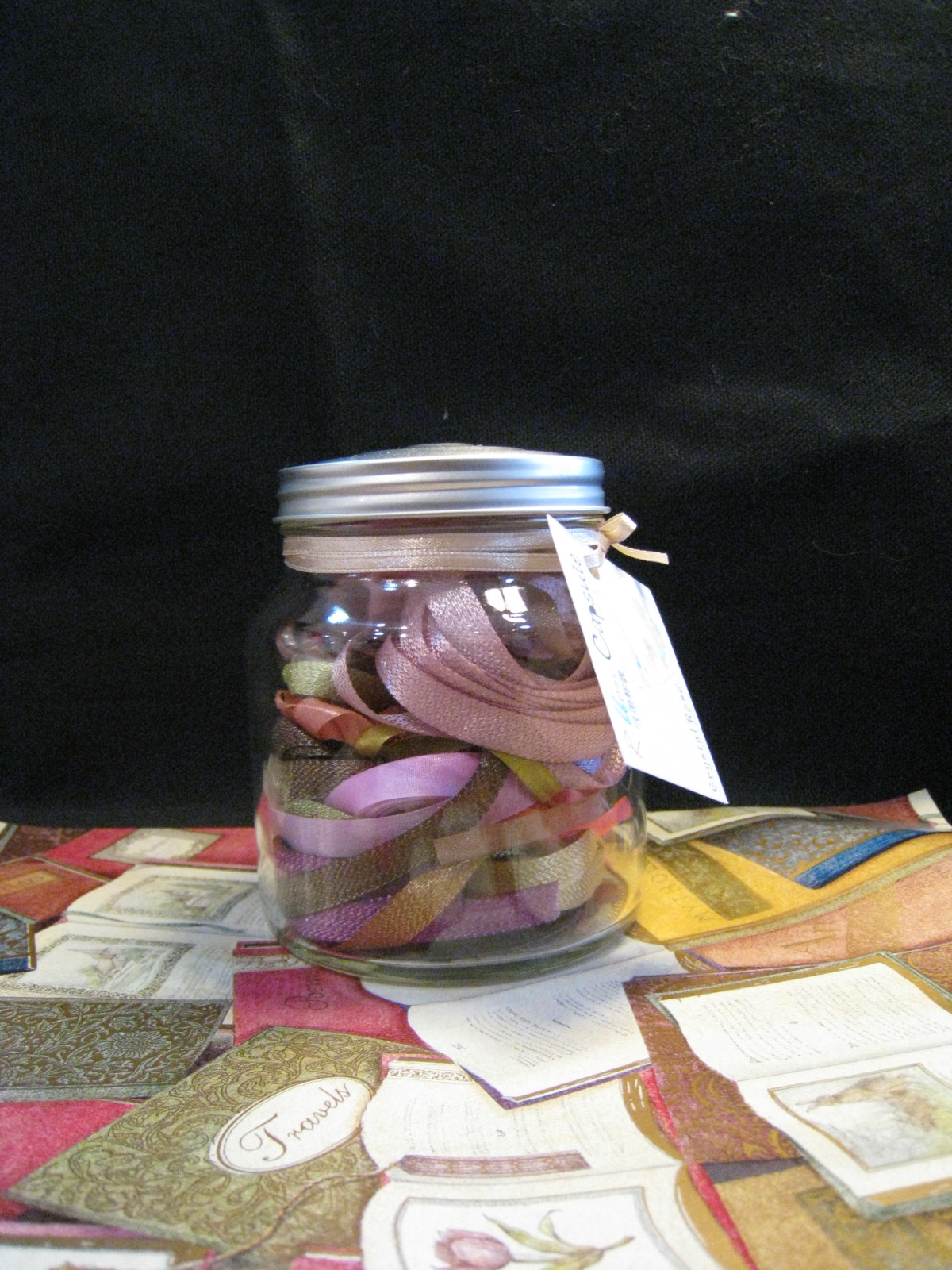 緞帶膠囊/刺繡緞帶版/玻璃罐裝