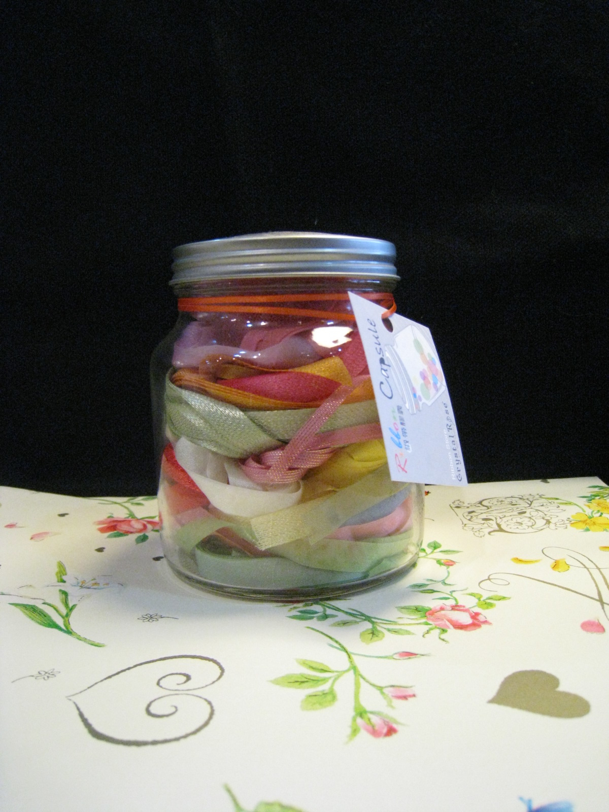 緞帶膠囊/刺繡緞帶版/玻璃罐裝