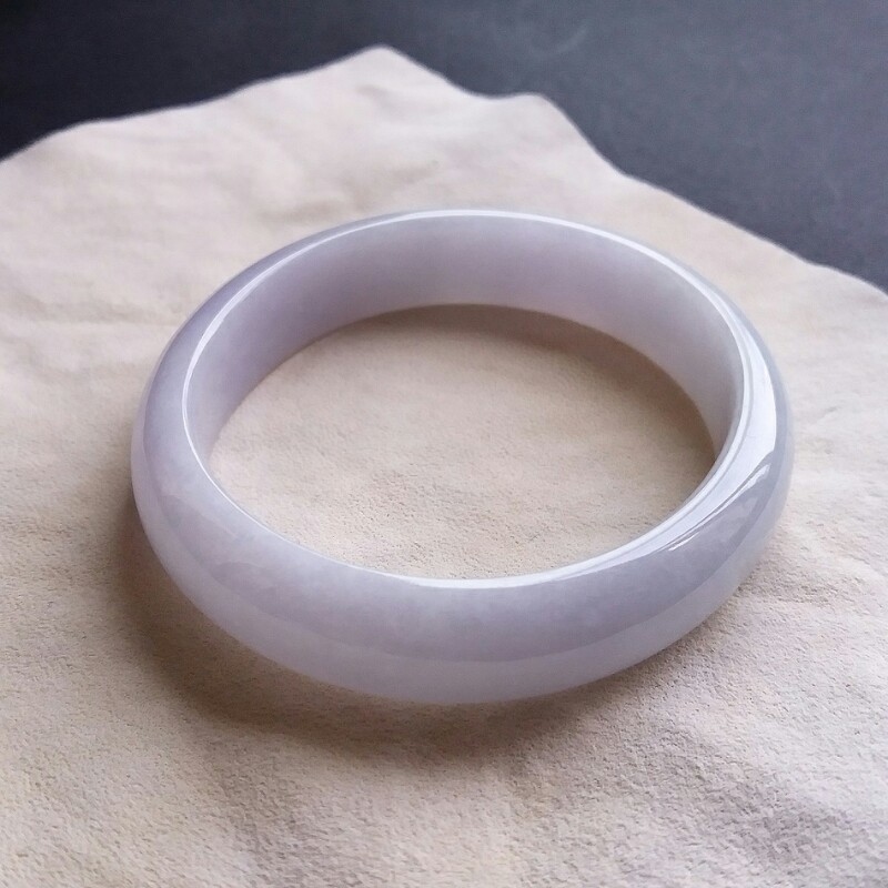 J755 冰紫羅蘭貴妃玉鐲 51.4mm (1.38)