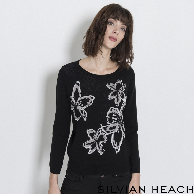 【SILVIAN HEACH】針織緹花長袖衫
