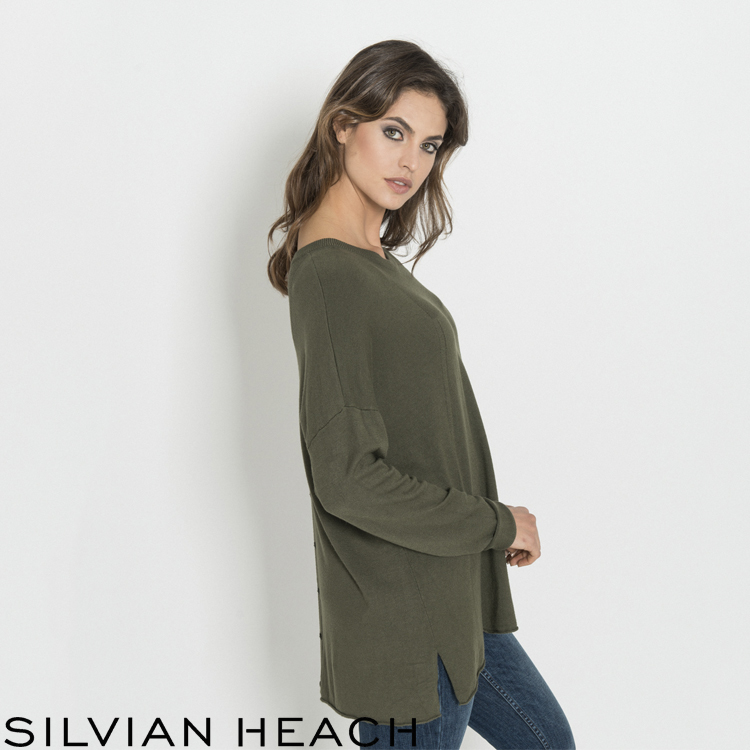 【SILVIAN HEACH】傘狀下擺長袖針織衫