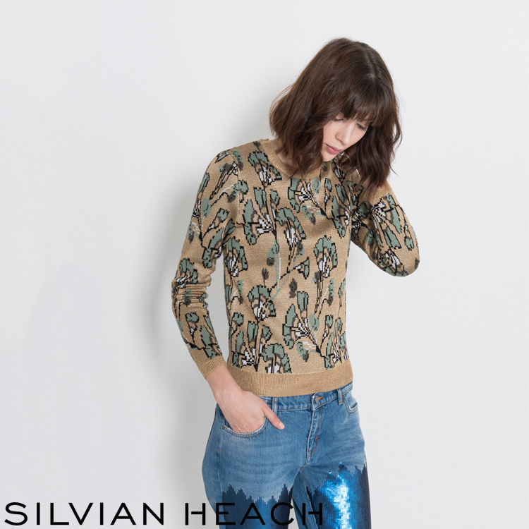 【SILVIAN HEACH】秋風花版長袖針織衫