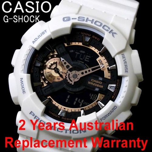 casio g shock white rose gold