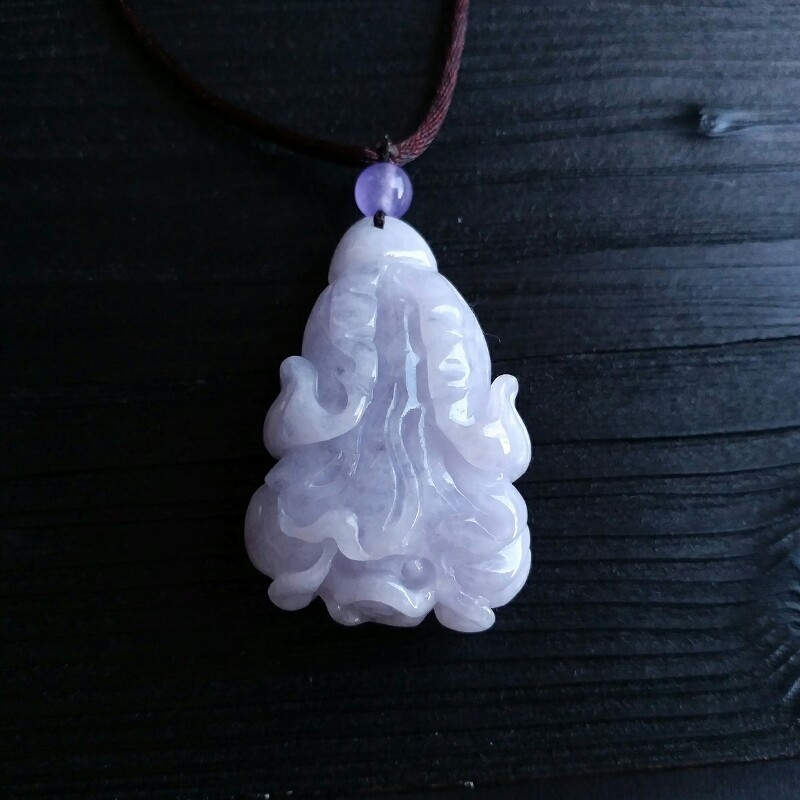 J826 冰紫羅蘭百財吊墜