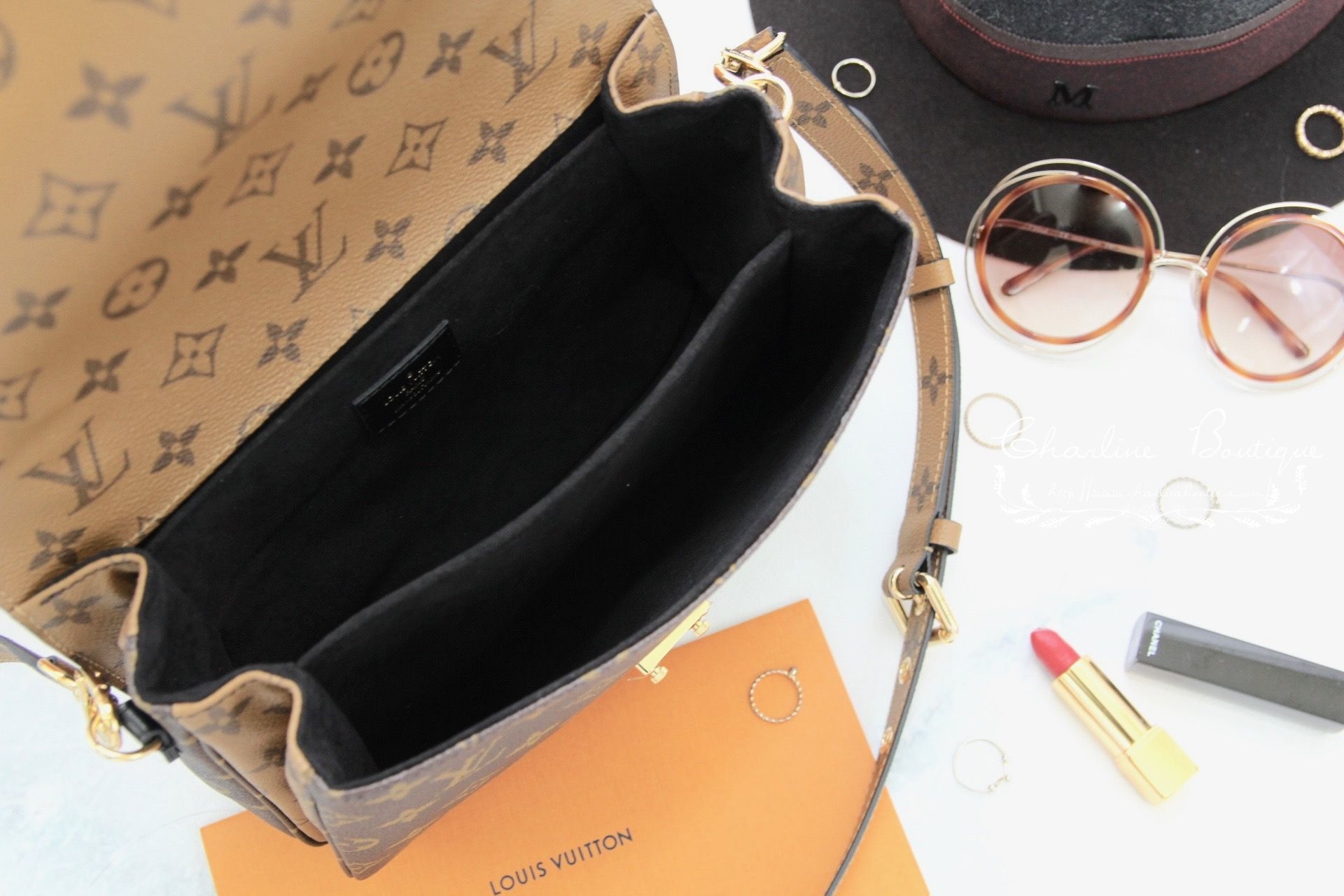 Louis Vuitton Pochette Metis 咖啡色/焦糖拼色復古肩背手提包