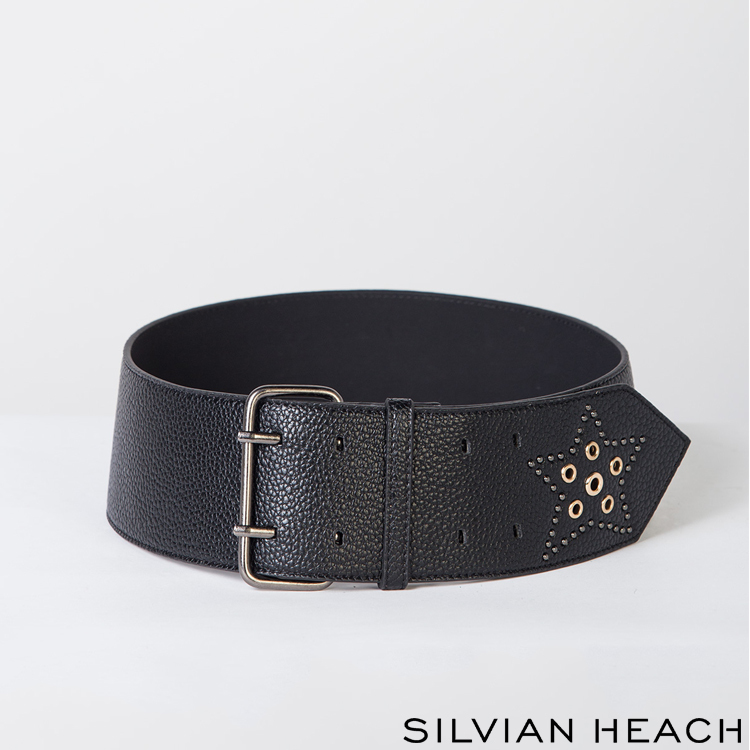 【SILVIAN HEACH】魔法陣寬版皮帶-黑色