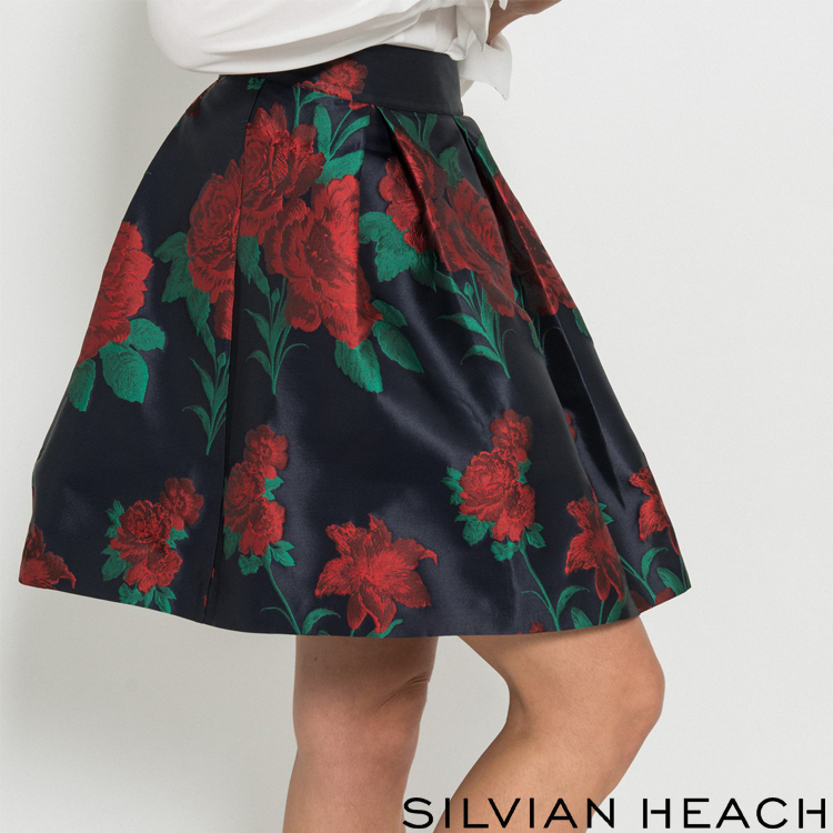 【SILVIAN HEACH】緹花箱摺短裙