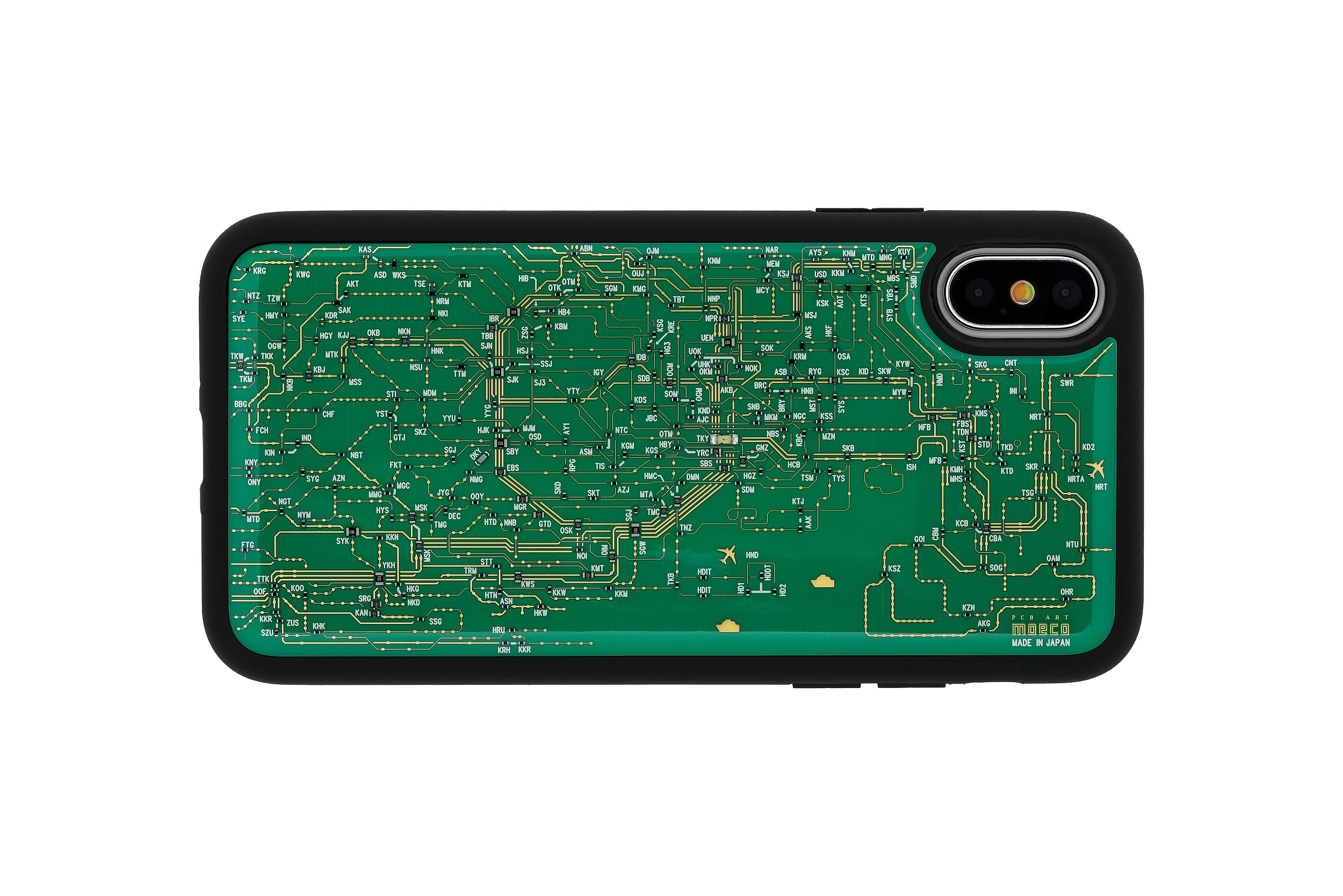 FLASH 東京電路線圖 iPhoneX/XS  手機殼 ( 綠色 )