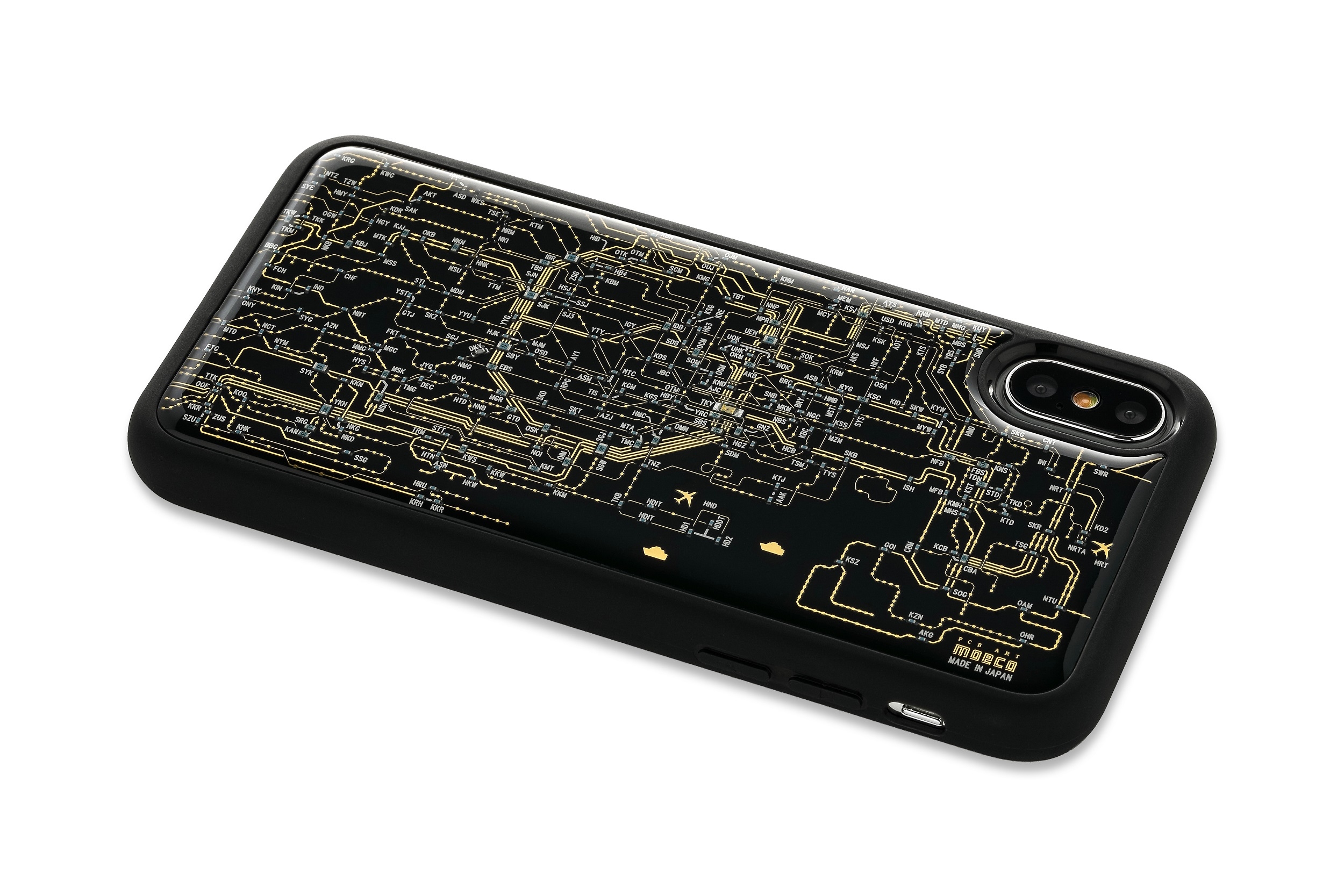 FLASH 東京電路線圖 iPhoneX/XS  手機殼 ( 黑色 )