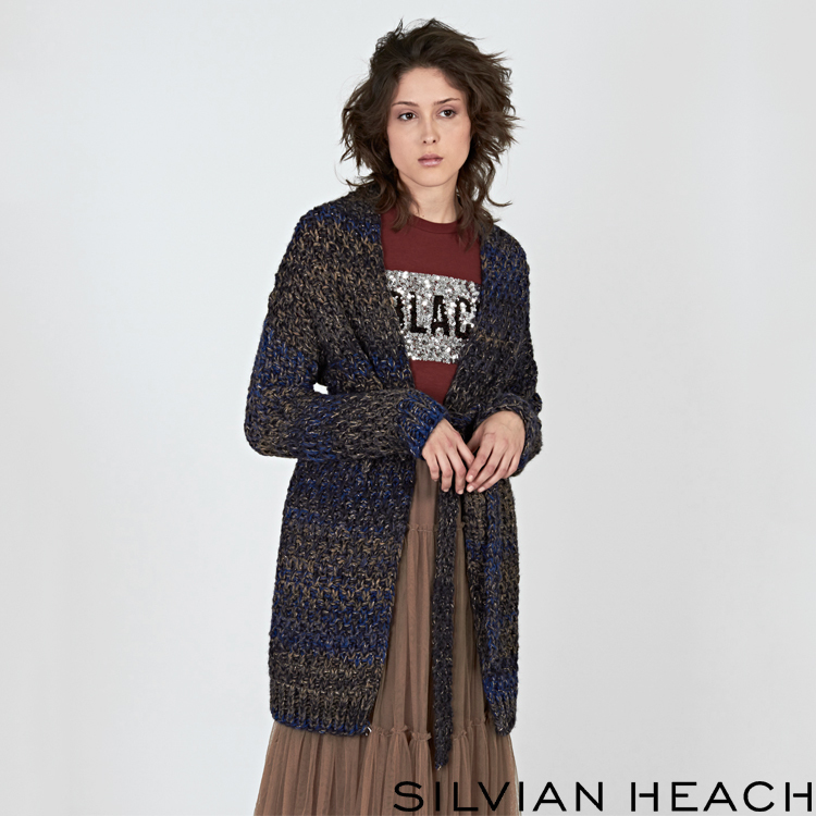 【SILVIAN EHACH】雙色混紡針織外套