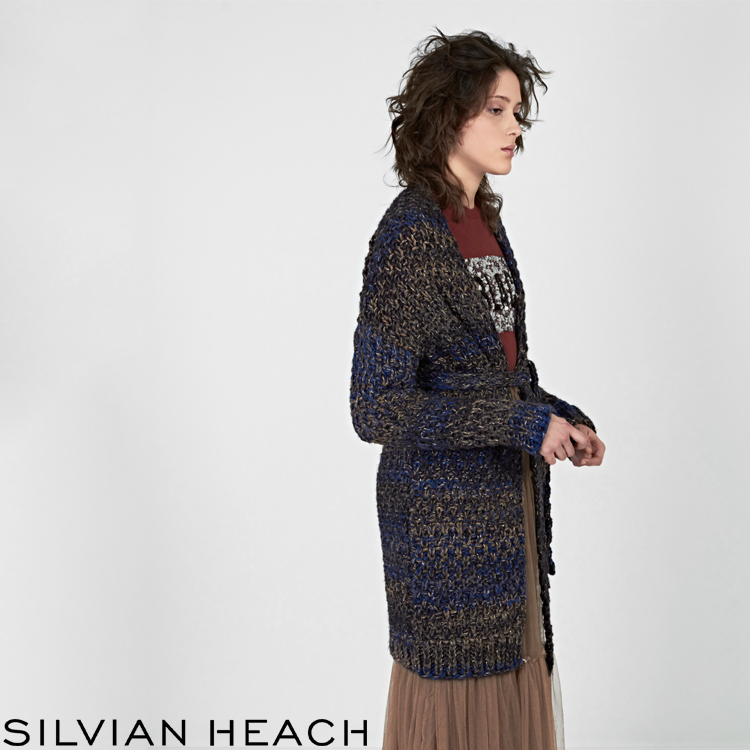 【SILVIAN EHACH】雙色混紡針織外套