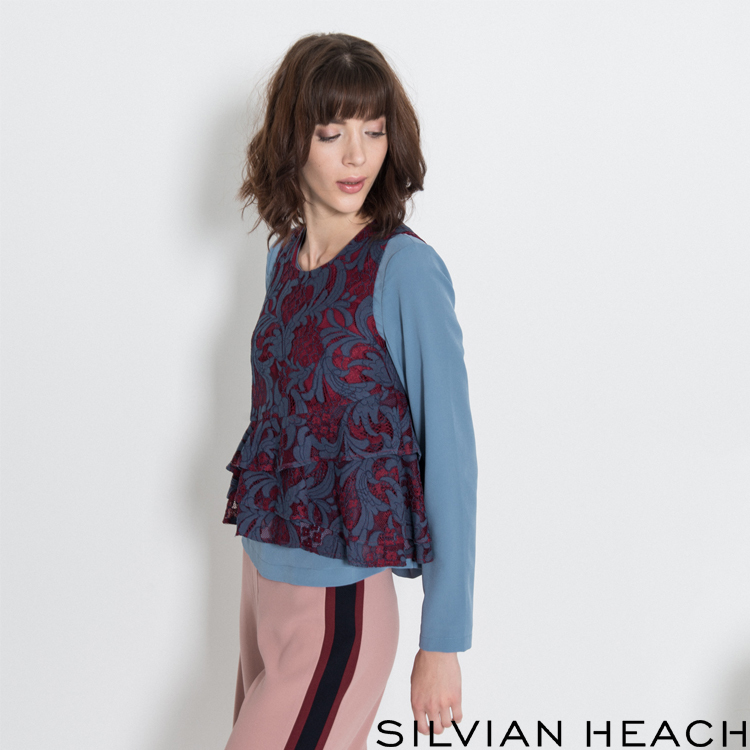 【SILVIAN EHACH】雙色蕾絲背心