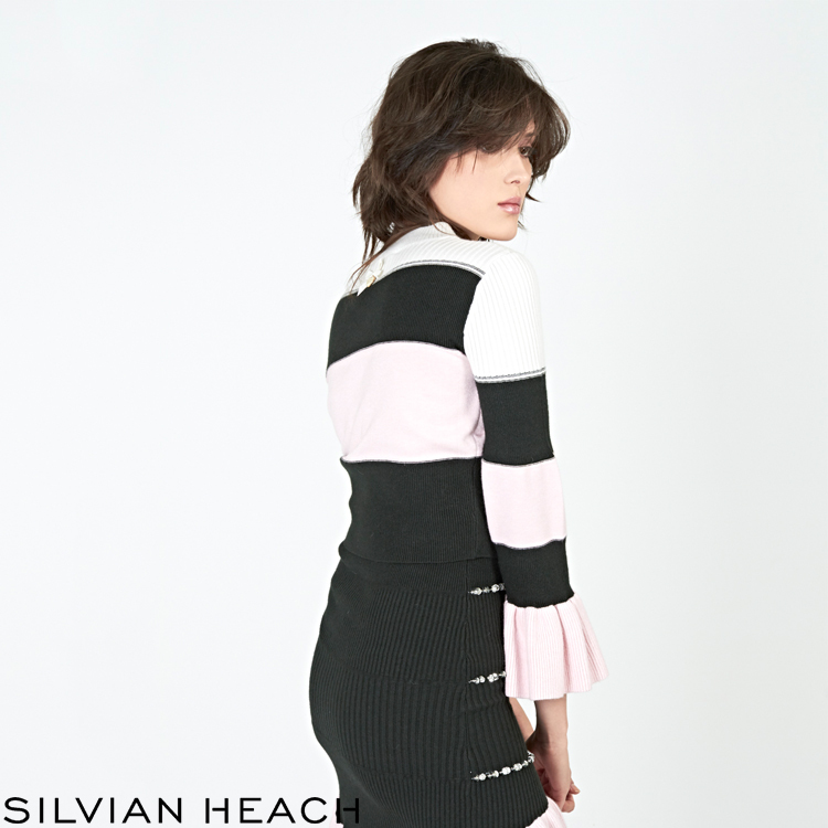 【SILVIAN EHACH】撞色長袖針織衫