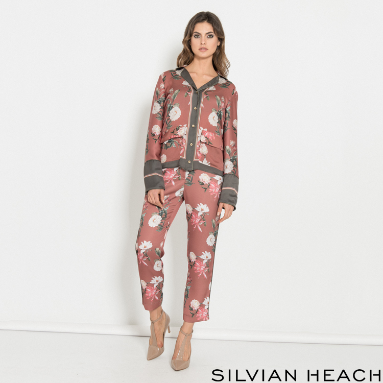 【SILVIAN EHACH】長春紅花版長褲