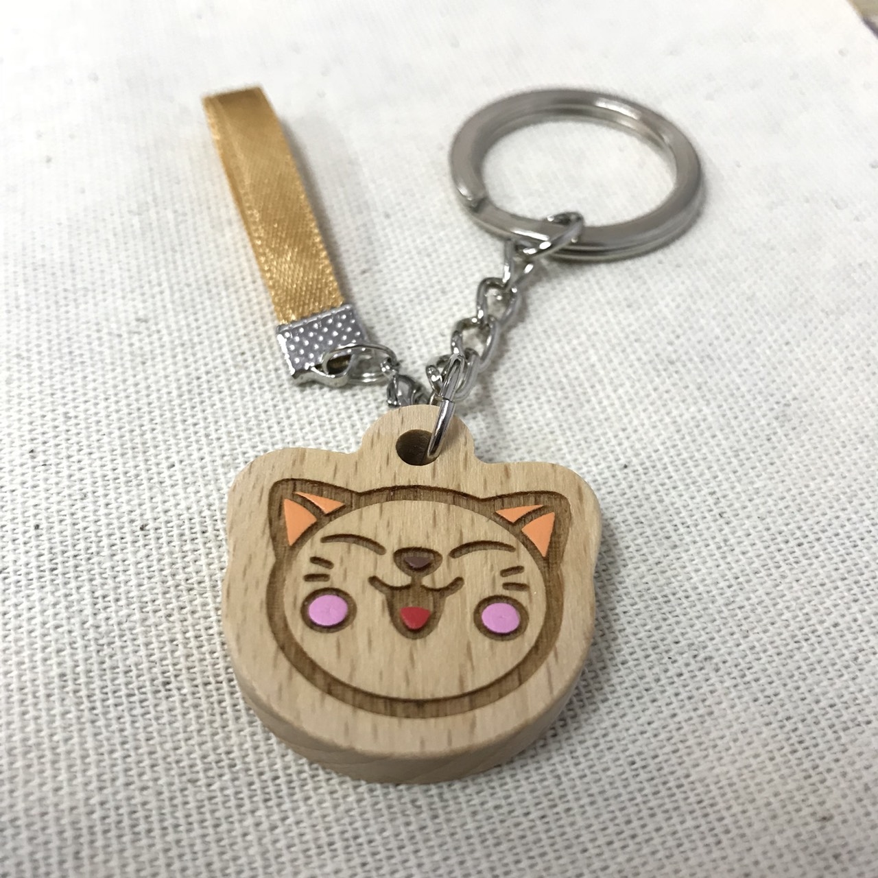 原木實木鑰匙扣