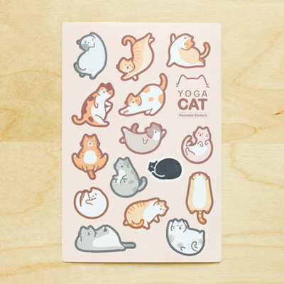 秘密話貼紙 - 瑜珈貓